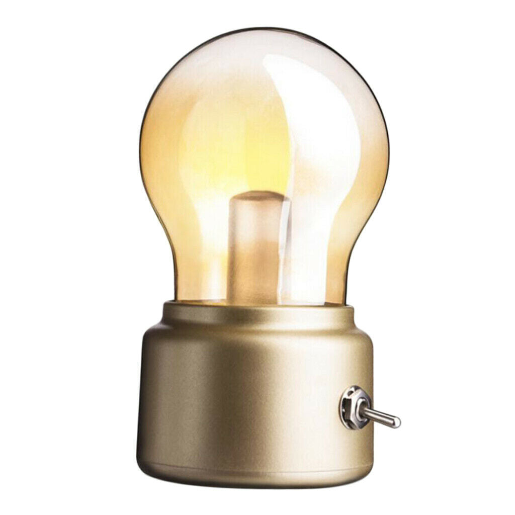 2x Small Retro Style Night Lamp USB Rechargable Atmosphere Lamp Glass Dome