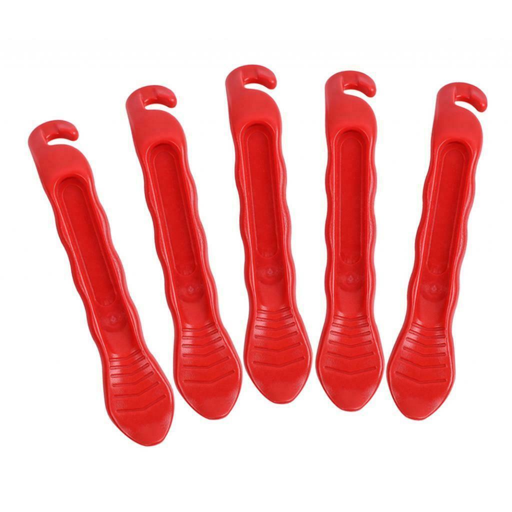 5 Pieces Bicycle Bike Tire Changer Wheel Lever Remover Repair Pry Tool Red