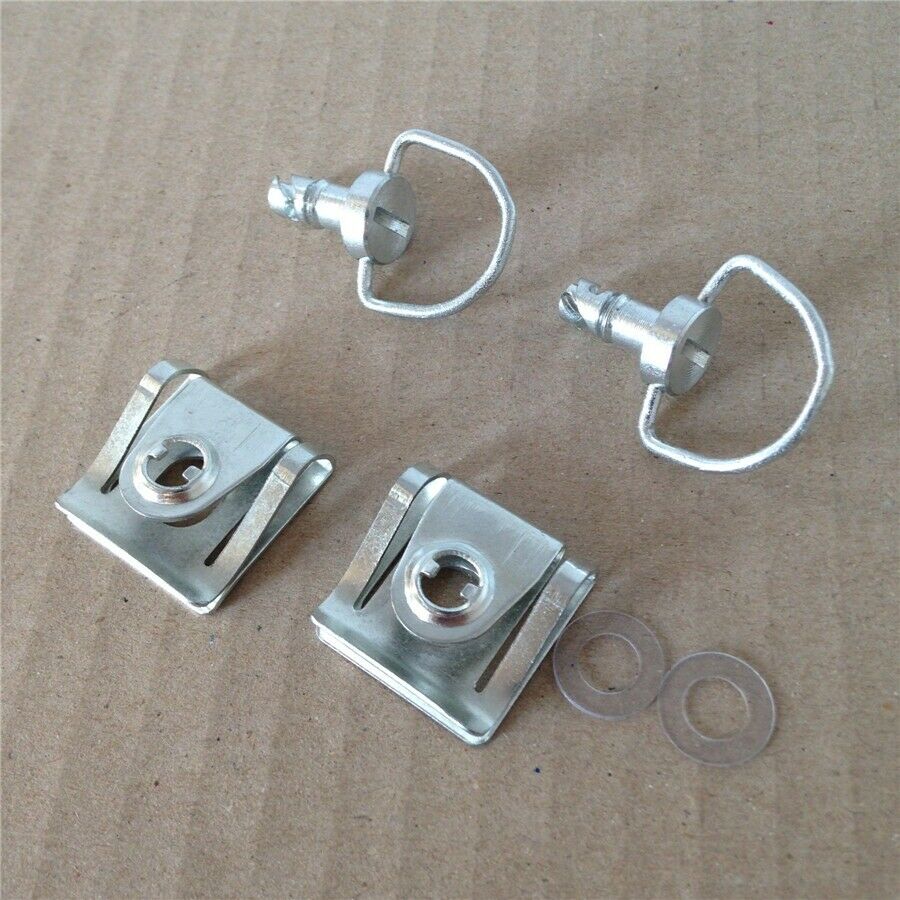 15mm Chrome Quick Release Fasteners Fairing Bolts Studs Quarter Turn + Clips