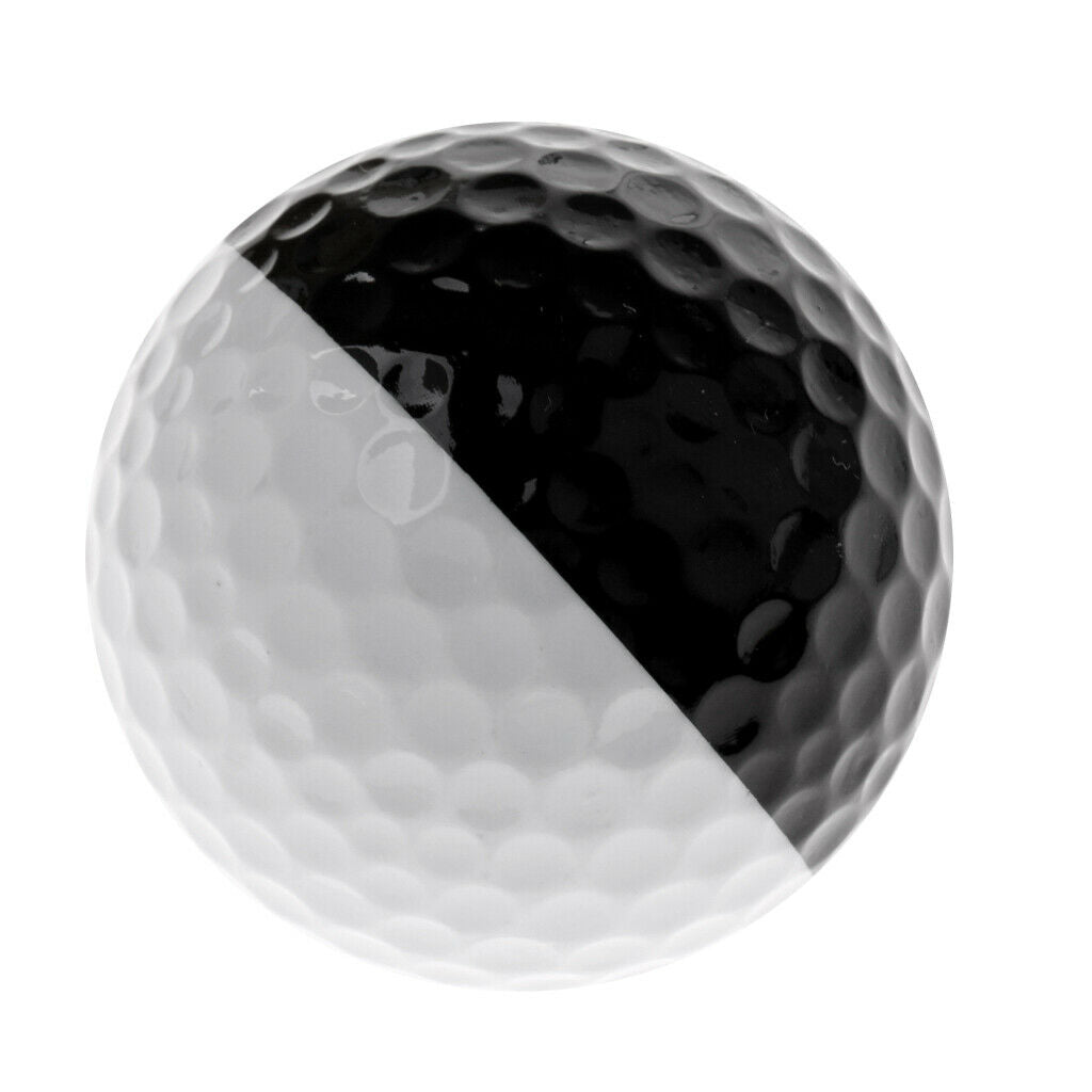 Golf Ball Golf Soft Rubber Balls Practice Ball Black & White - Double Layer