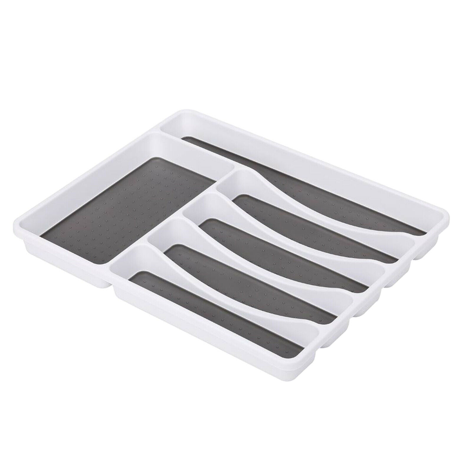 Plastic Kitchen Drawer Divider Tray Insert Silverware Utensils Cutlery Holder