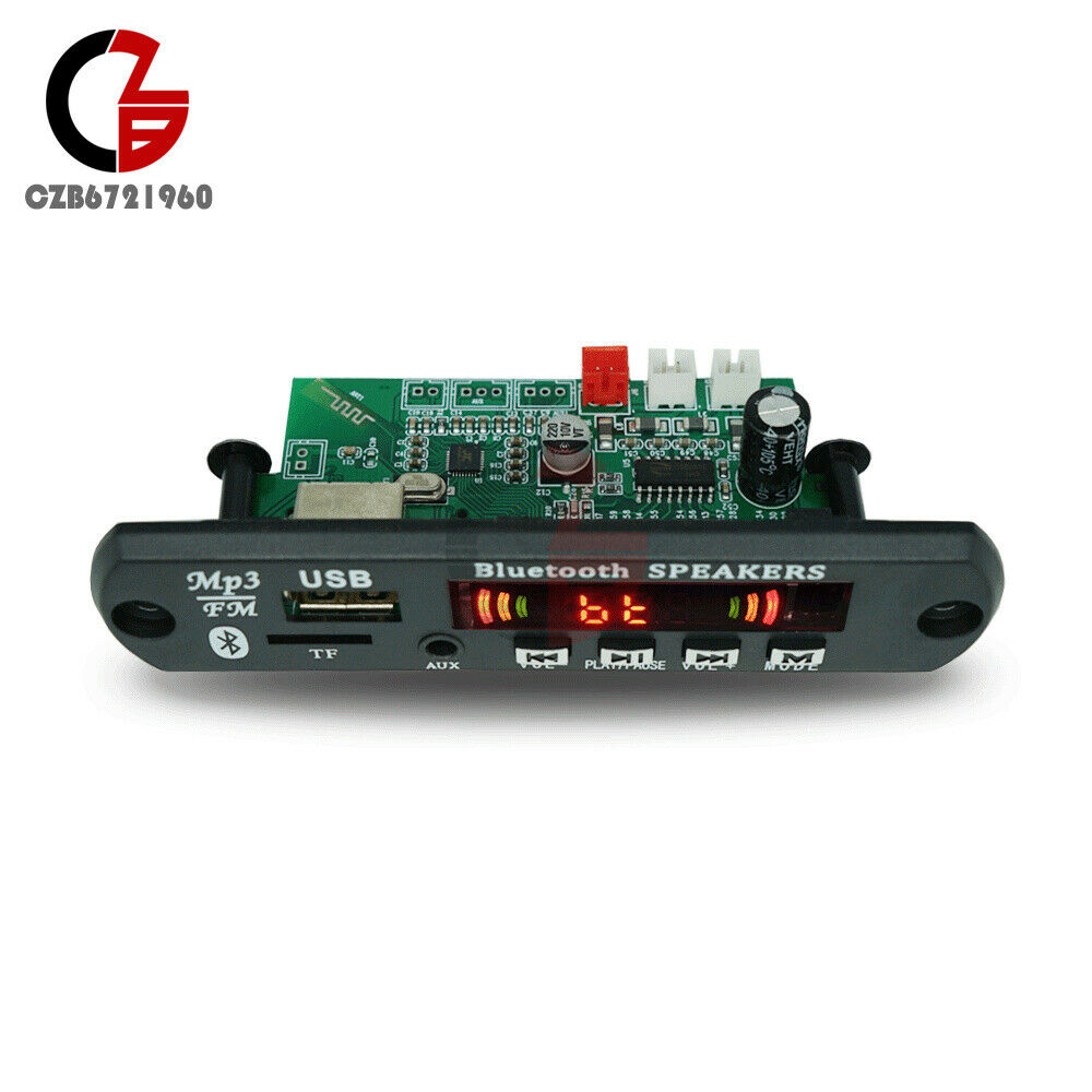 Car Wireless 12V WMA 2*15W Amplifier MP3 Decoder Board Audio Module USB TF Radio