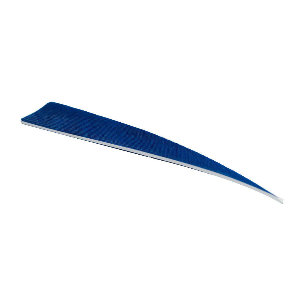 10 Pieces Shield Cut Archery Hunting Arrow Feather Fletching DIY Blue