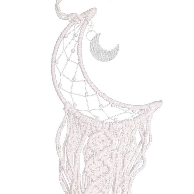 Bohemian Chic Macrame Wall Hanging Tapestry Moon Dreamcatcher Wall Decor Boho I4