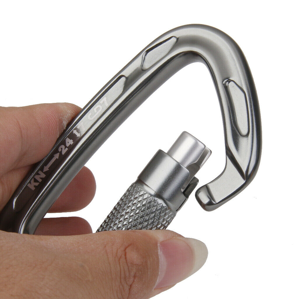 4X Outdoor Rock Climbing Tree  Rappel Aluminum Carabiner 24KN / 5400lbs