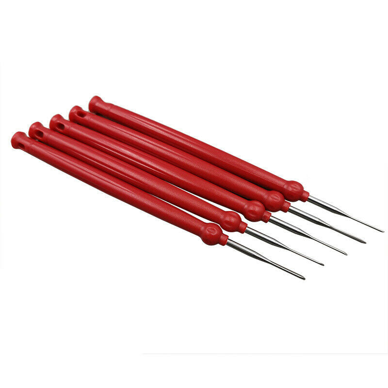 5PCS Wiring Dismount Tool Automotive Wiring Harness Terminal Socket Plug Red Kit