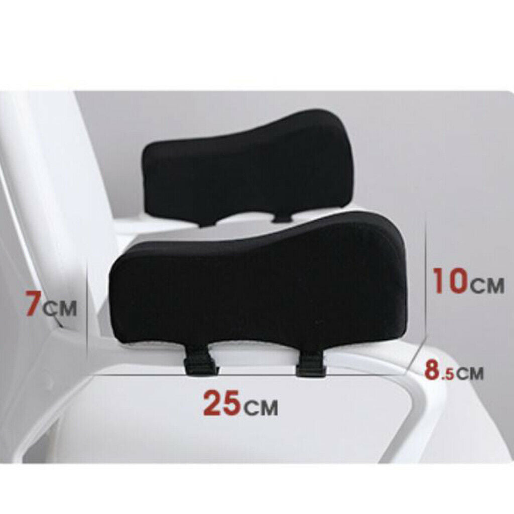 2 PCS Comfy Chair Armrest Pad Memory Foam Thick Elbow Pillow Support Forearm