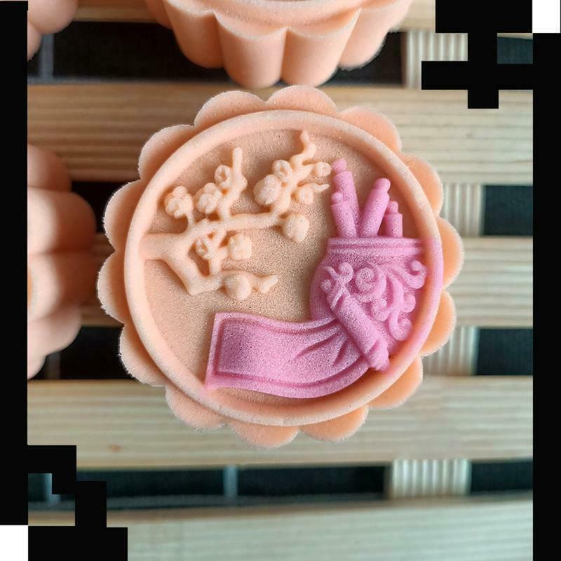 4pcs  Mooncakes Stamps 50g Mooncake Mold mould Mooncake Cutters for Baking