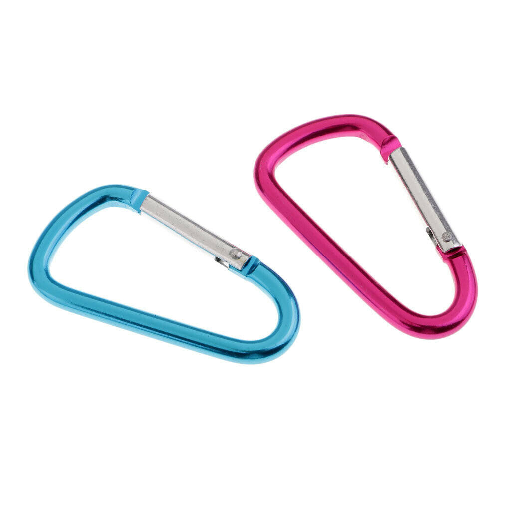 20 Pcs Spring Carabiner Clip Snap Hook Hanger Keychain Camping Hiking Kayak