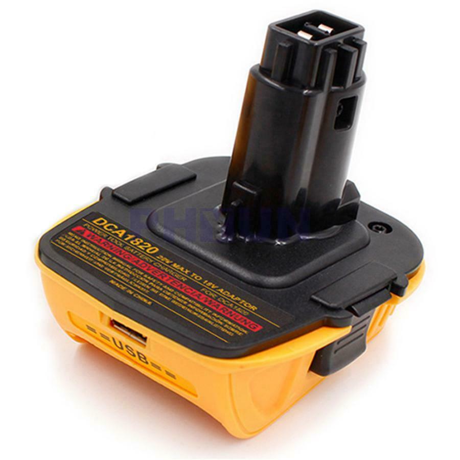 1PC Battery Convertor Adapter DCA1820 USB For Dewalt 18V/20V  Lithium Battery