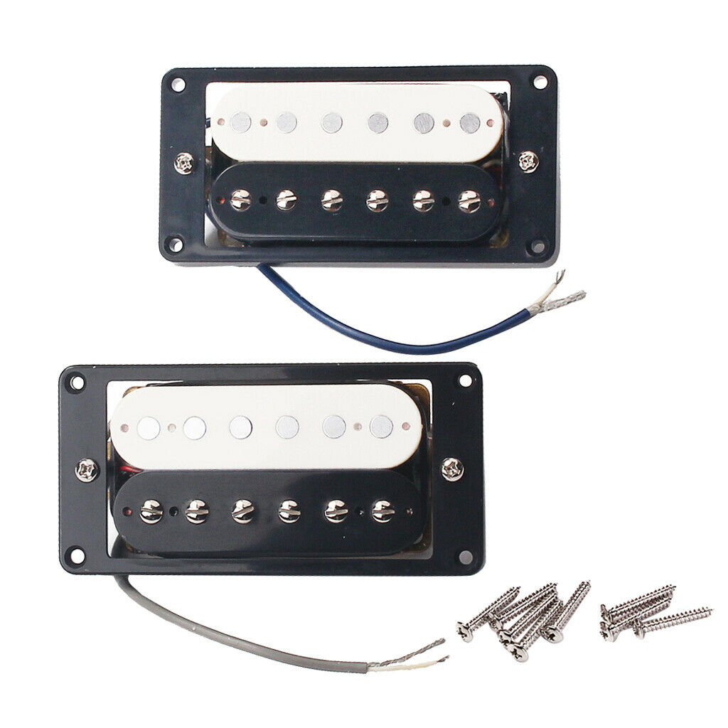 2pcs Humbucker Double Coil Pickup for Electric Guitar Parts Black White