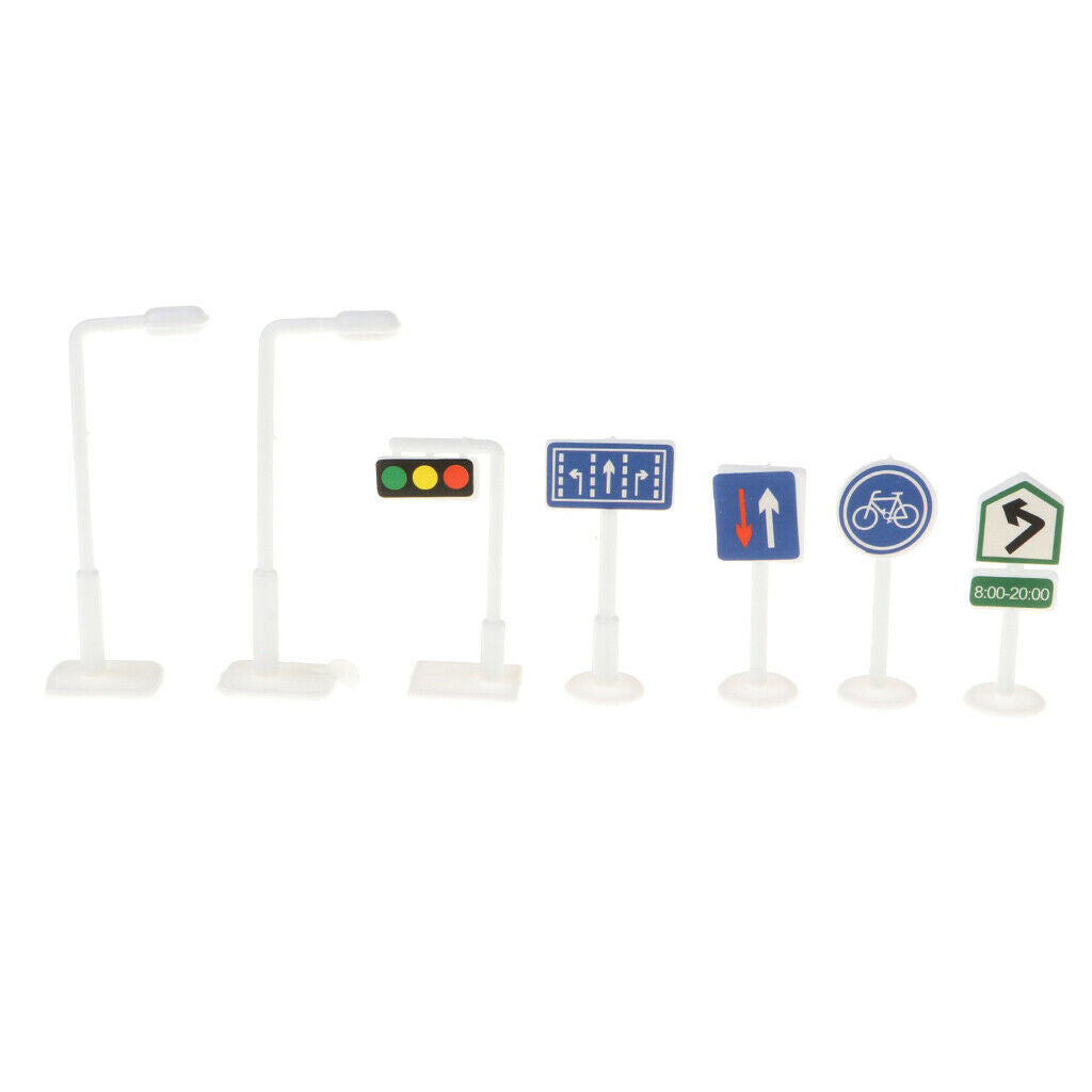 Kids Street Traffic Signs Playset Educational for Traffic Knowledge Learning