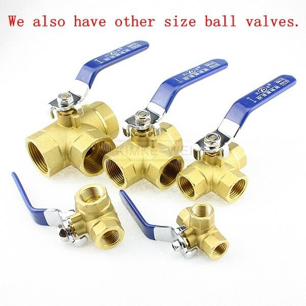 1" Brass 3 Way Ball Valve Full L-Port FemaleThread for Water, Oil, Gas New