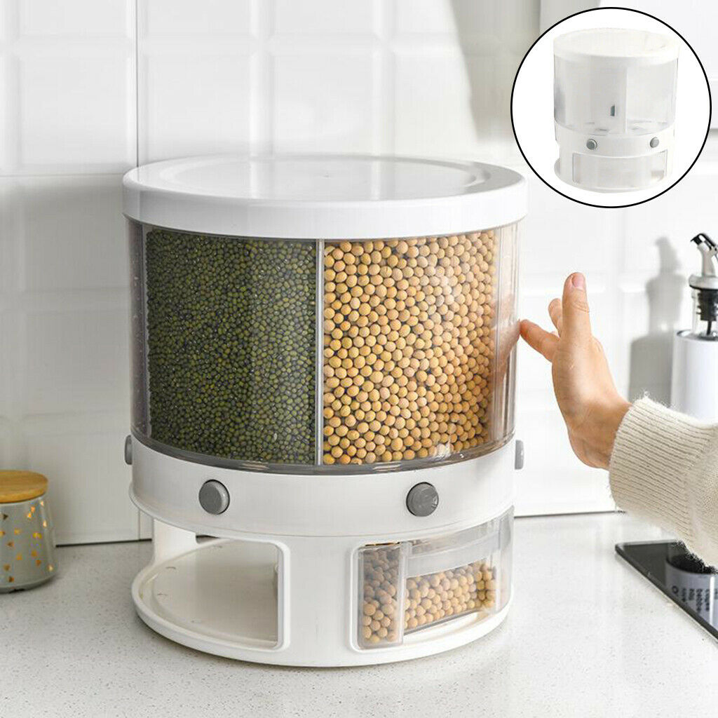 Household Rotated Grain Storage Container for Rice Nuts Beans