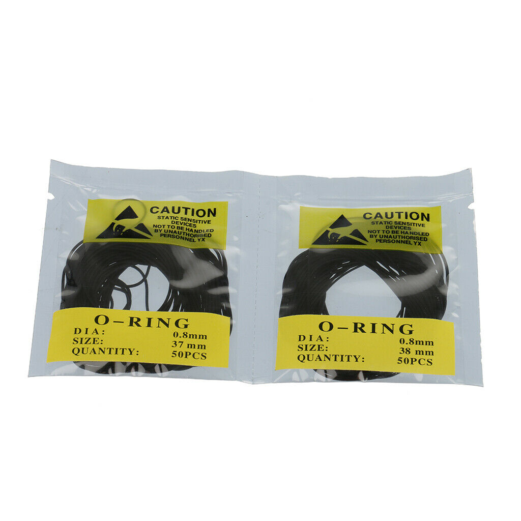 Prettyia 500pcs 0.8mm Rubber Watch Gasket Kit Washers O-Ring Back Case Seals