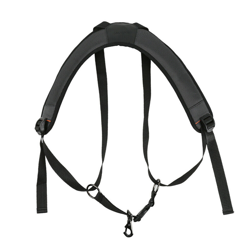 Adjustable Saxophone Sax Cotton Shoulder Strap Harness with Hook Clasp