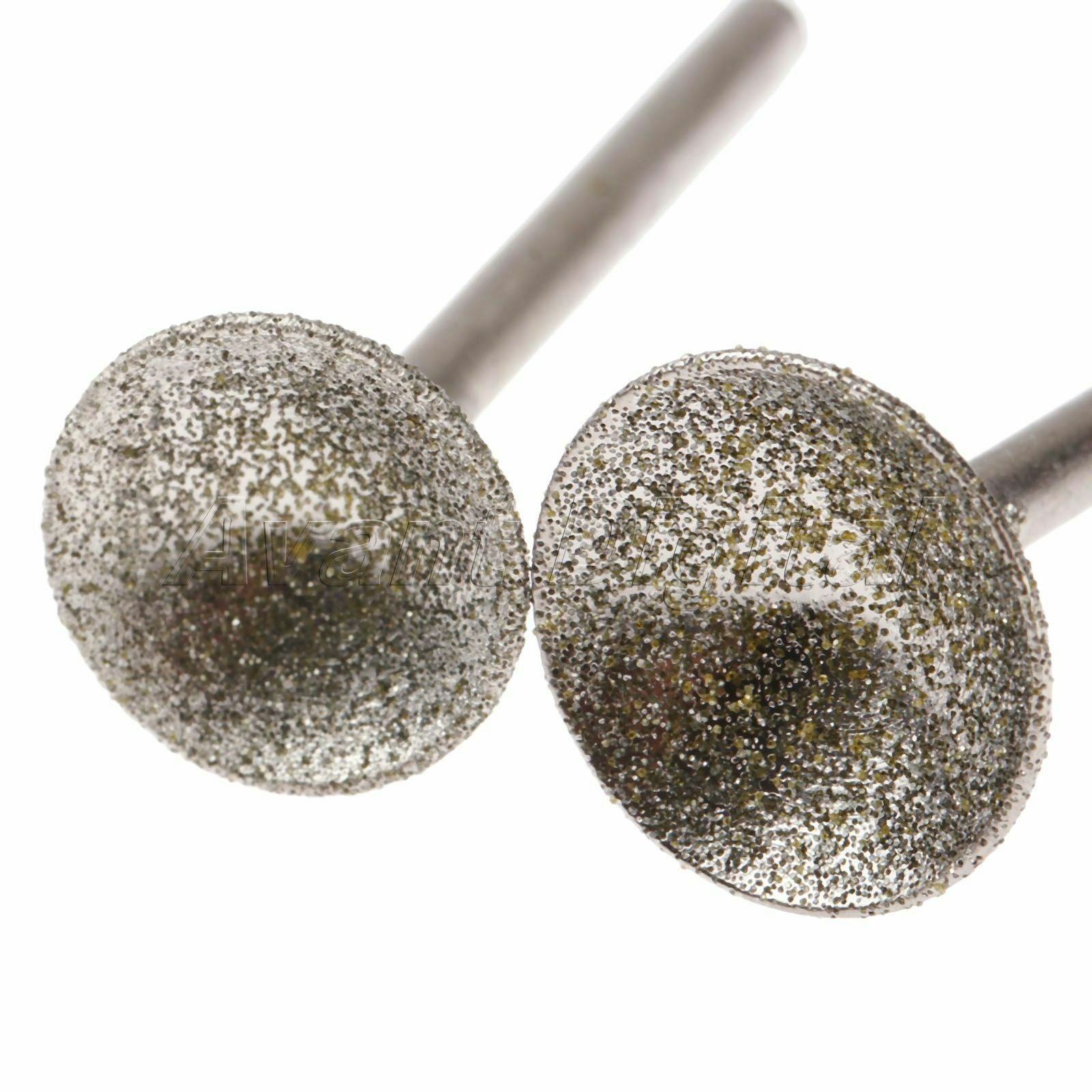 4Pc 3mm/0.12inch Grinding Shank Bur Diamond Spherical Concave Head 45mm/1.77inch