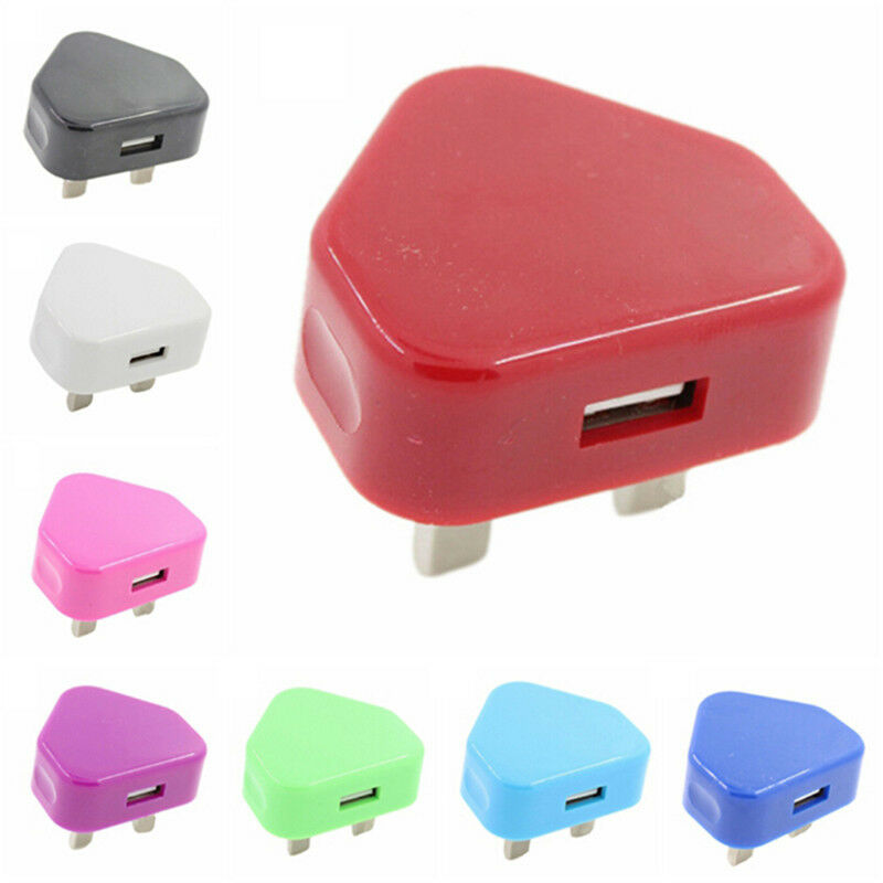 UK Mains Wall 3 Pin USB Plug Adapter Charger Power USB Port For Phones Tab.l8