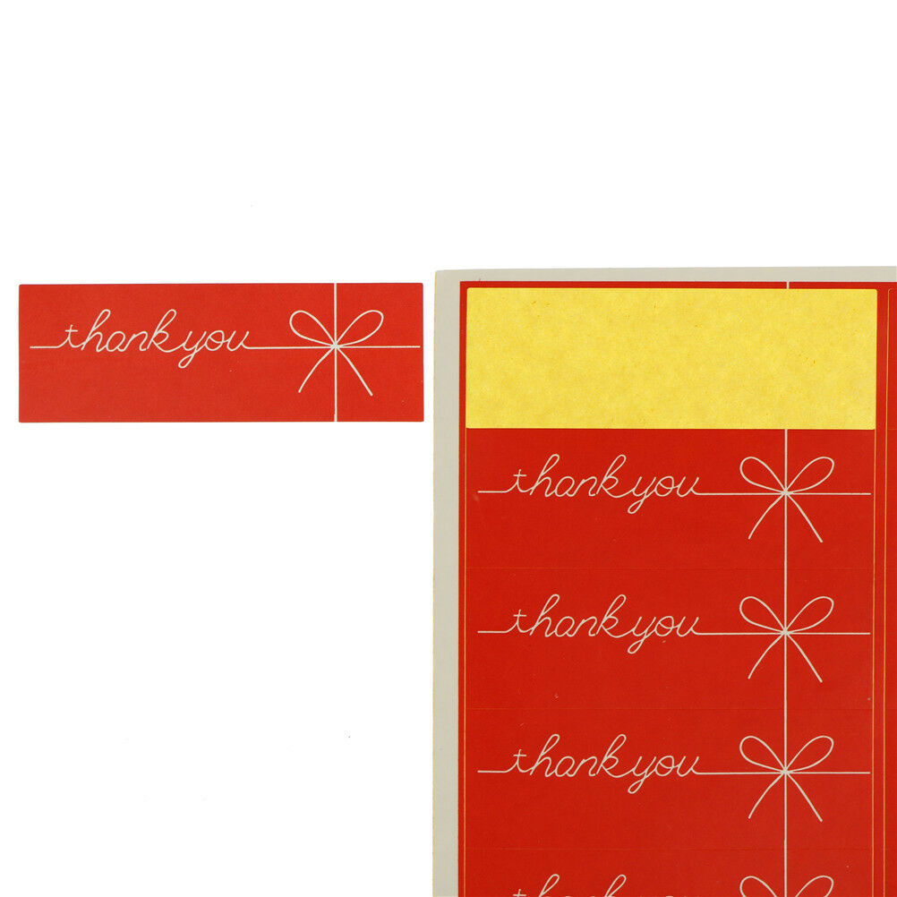 75pcs/set Thank You Red Label Stickers For Gift Cake Baking Sealing Hang T.l8