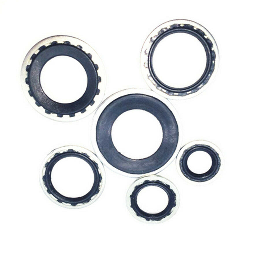 28 Pcs 6 Sizes Alloy Metal Air Conditioning Compressor Gaskets For R134a A/C