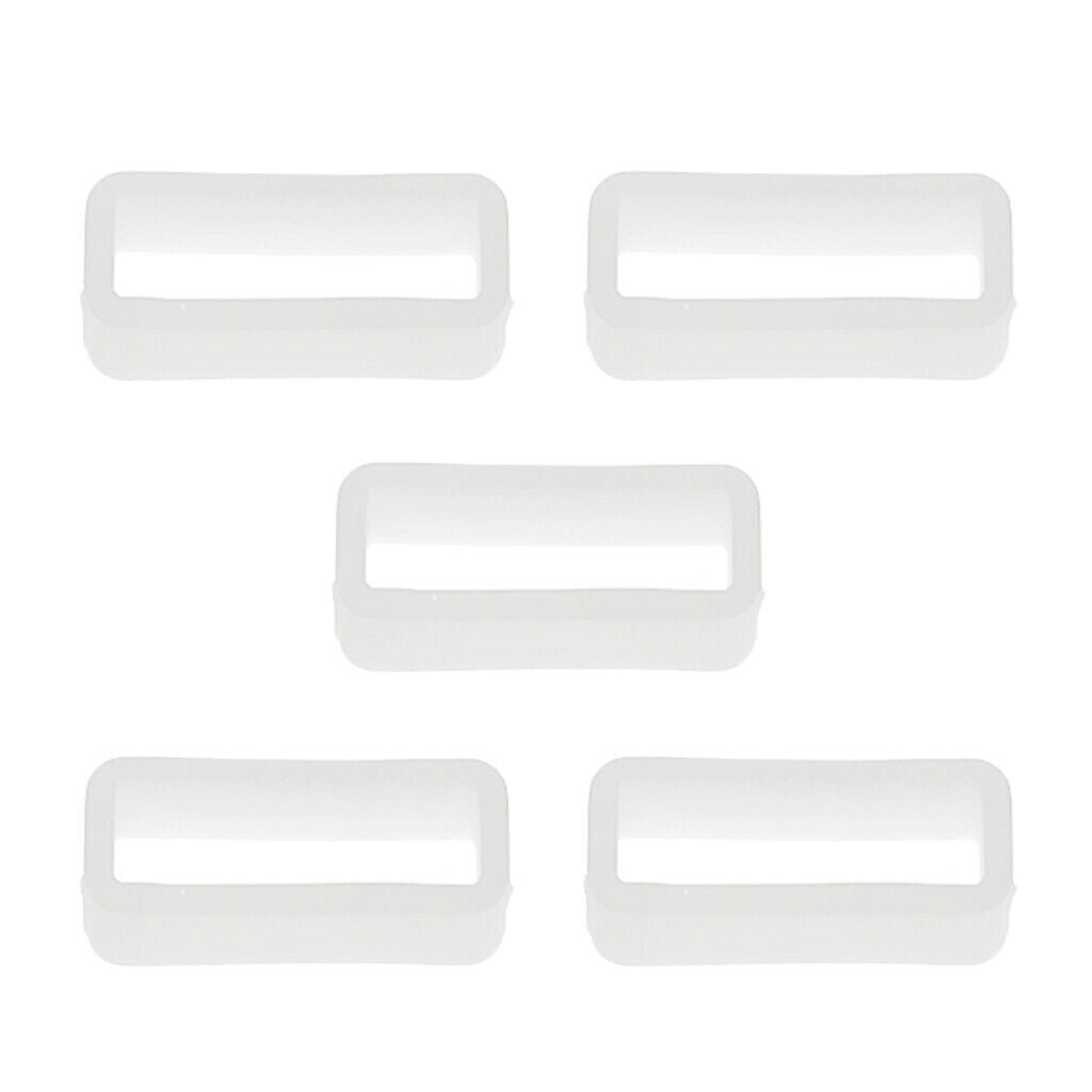 20x Rubber 22mm Silicone Watch Band Strap Loops Holder Retainer Secure Rings