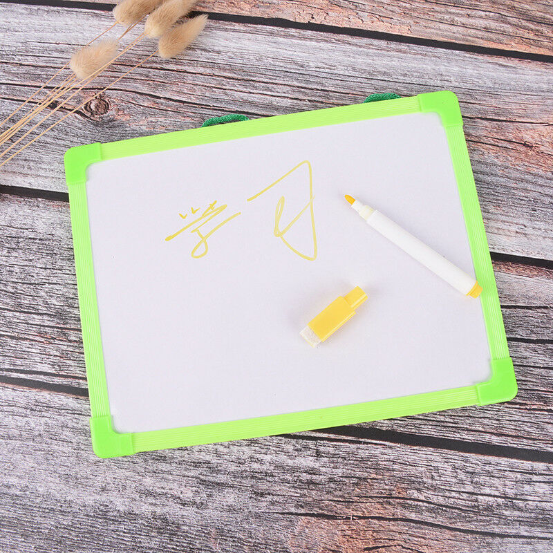 kid whiteboard dry wipe board mini drawing small hanging board with marker.l8