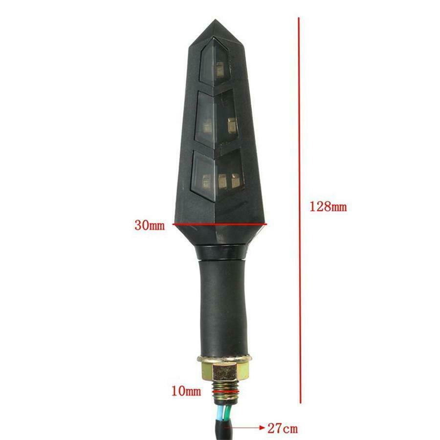 4x Motorcycle Scooter Turn Signal Indicator Light Amber 12V Universal Waterproof