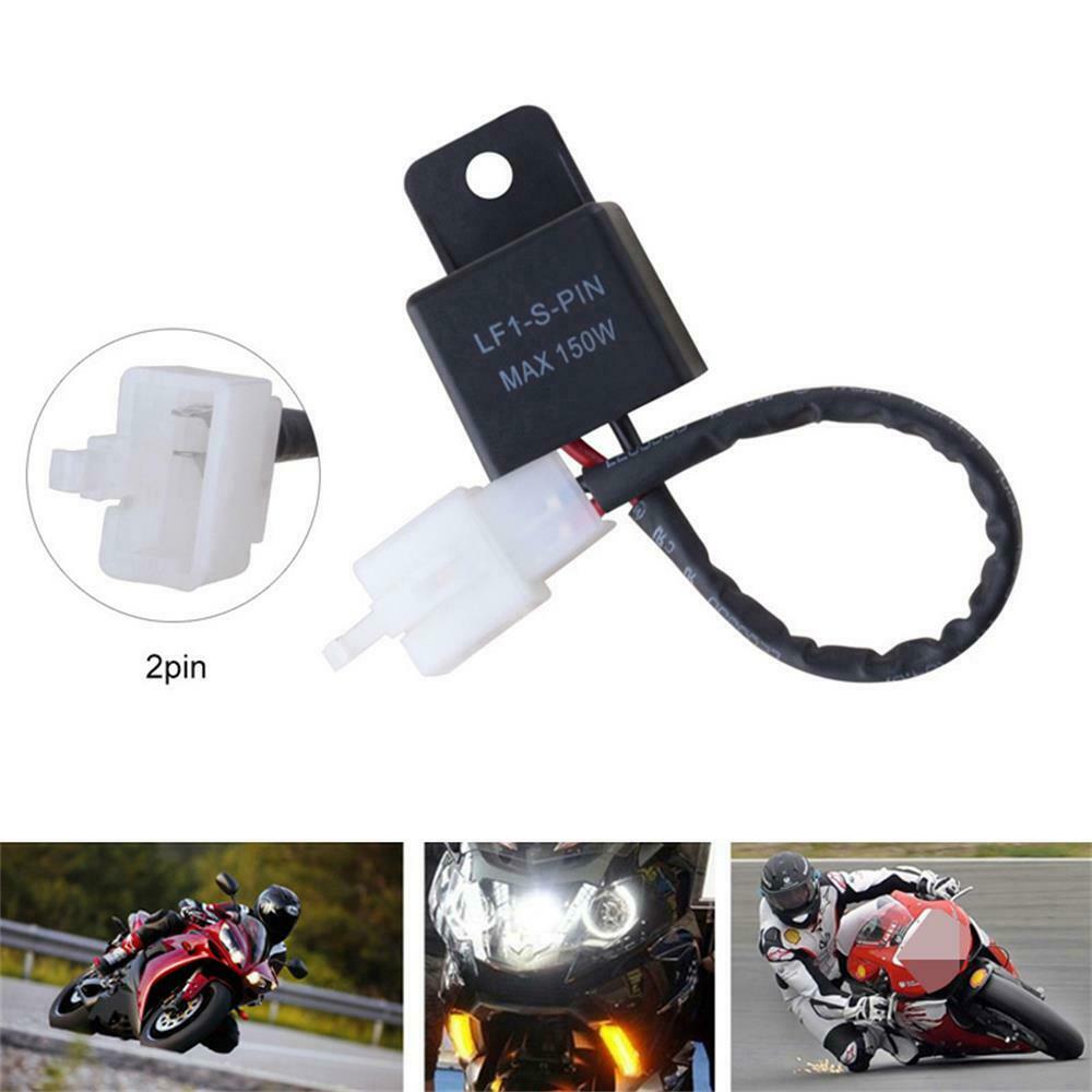 Waterproof 2 Pin LED Flasher Relay Motorcycle Motorbike Turn Signal Indicator