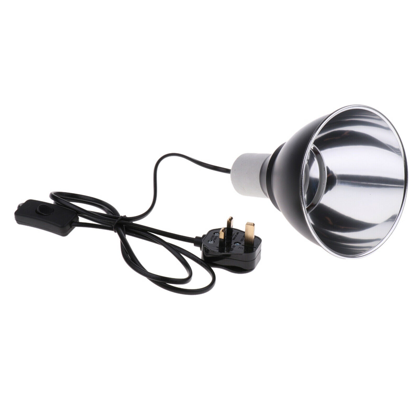 Metal Ceramic Heat Lamp Reflector UV UVB Light Holder Reptile Brooder E27