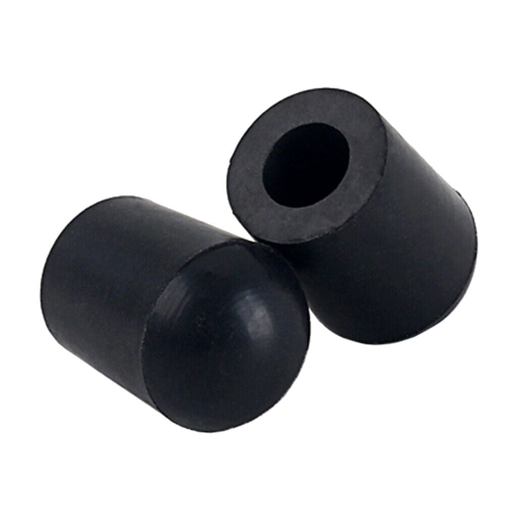 Set of 2 Black Cello Tail Column Foot Brace Rubber Pad Instruments Accessory