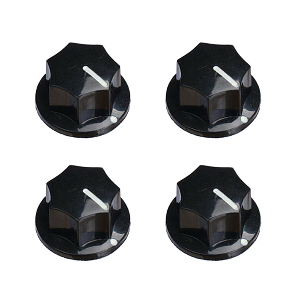 4Pcs Black Plastic Guitar Effect Pedal   Button Cover Protective Protector