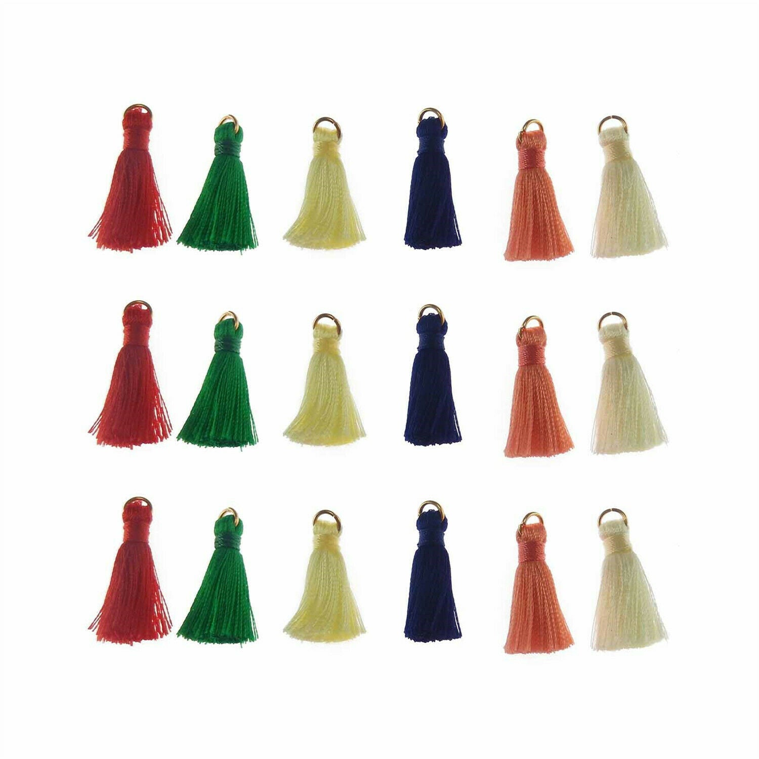 Lot of 10 Mini Tassels Bracelet Earring Pendant Keychain Dangles Hanging Decors