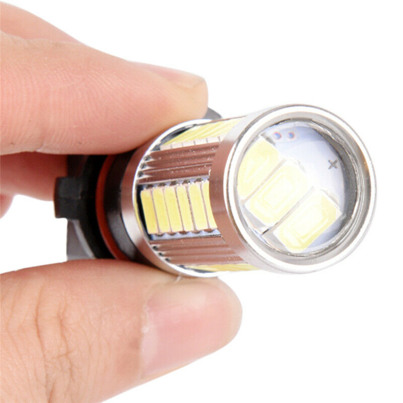 2X Xenon White High Power P13W LED Bulbs For Daytime Running Lights Fog Lam  SJ