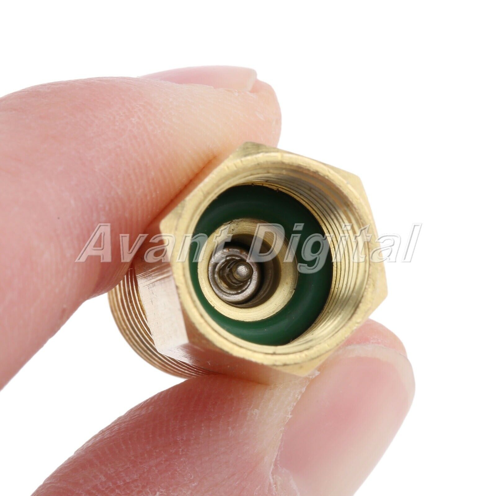 1/4" R12 To R134a Fitting Adapter Female Flare With O-ring X 1/2" Acme Male HM