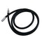 3mm Black Rubber Cord Necklace With Stainless Steel Closure - 16 Inch