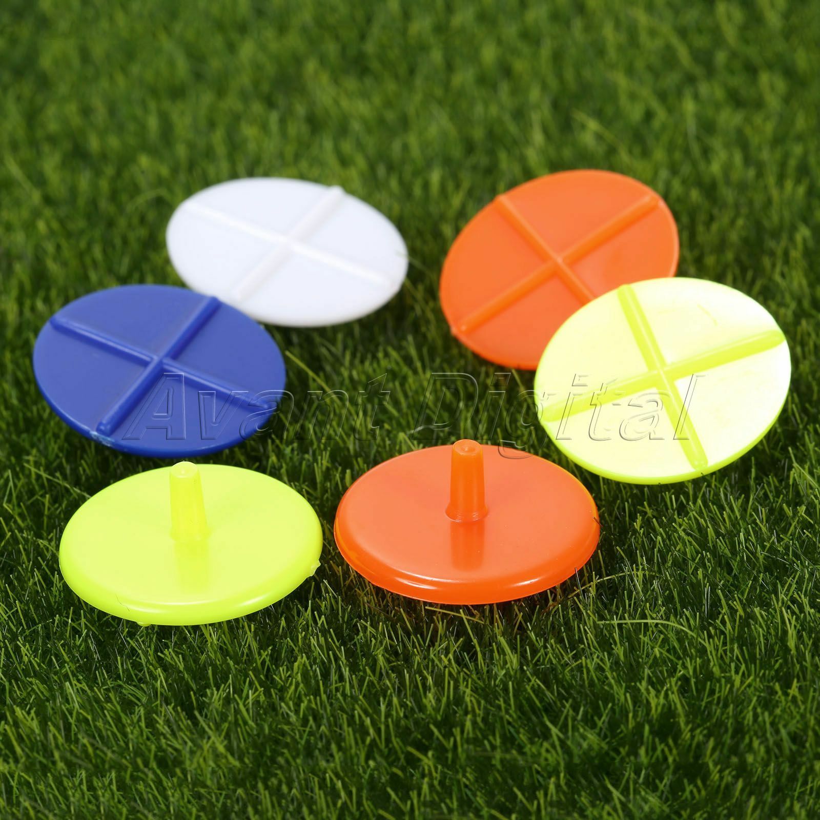 Plastic Golf Ball Position Marker Round Cross Assorted Training Mark Tool 100pcs
