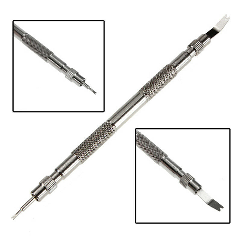 Metal Watch Band Strap Spring Bar Link Pin Remover Repair Remova Tool w/4TipJ Kt