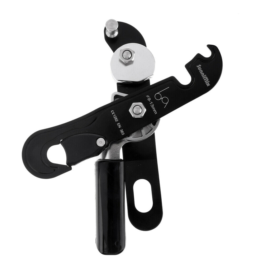 Stop Descender for 9-13mm Rope for Exploring Engineering Protection Black