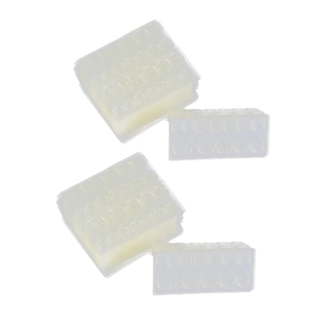 480 Pack Two Sided Nails Extension Tapes DIY Breathable French Tips Jelly Glue