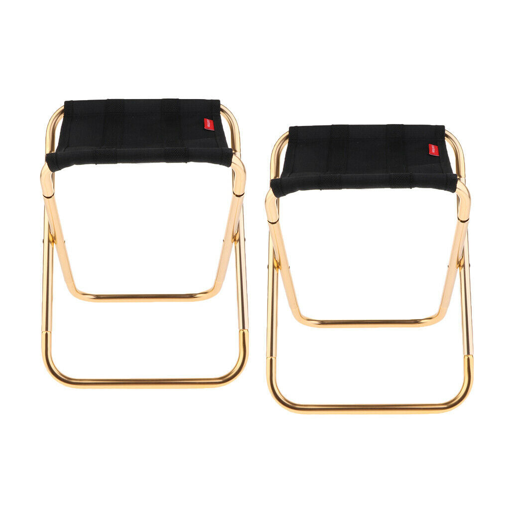 2 Pieces Folding Stool Small Collapsible Chair Barbecue Stool Lightweight