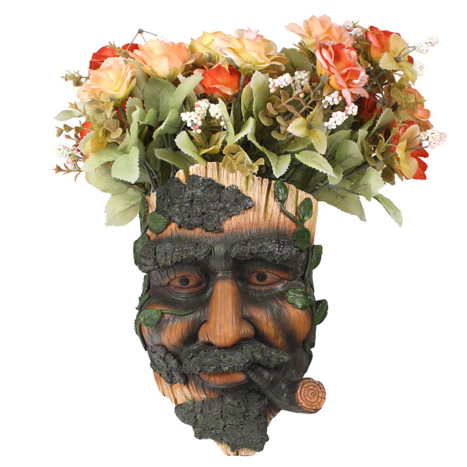 Tree Face Decor Funny Whimsical Tree Hugger Flower Pot Garden Wall Planter