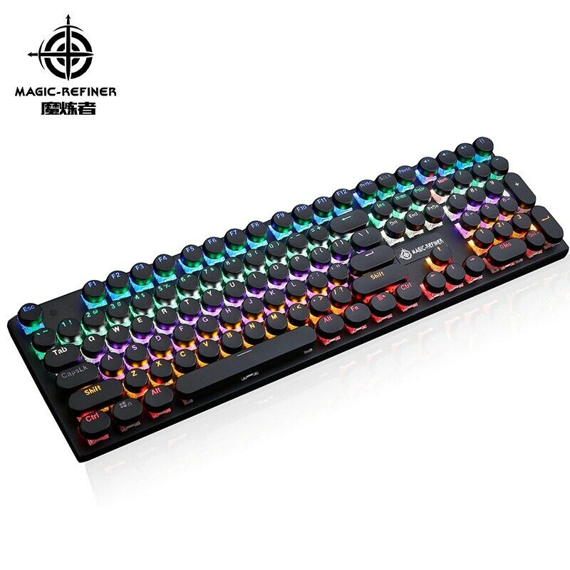Magic-Refiner 1505 Retro Punk 108-Key Professional Gaming Mechanical Keyboard K9