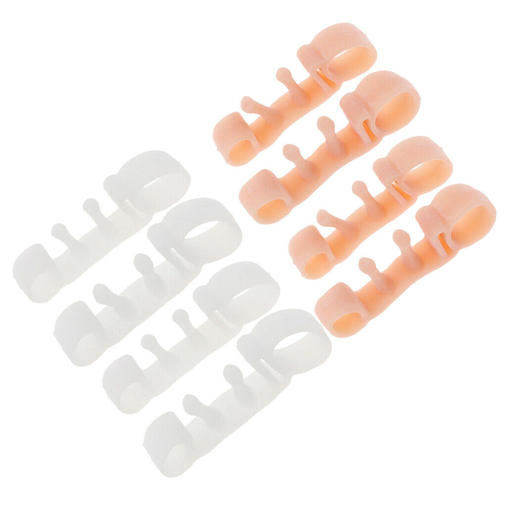 4 Pair Bunion Corrector/Toe Separators Gel Hammer Toe Spacers for Men Women
