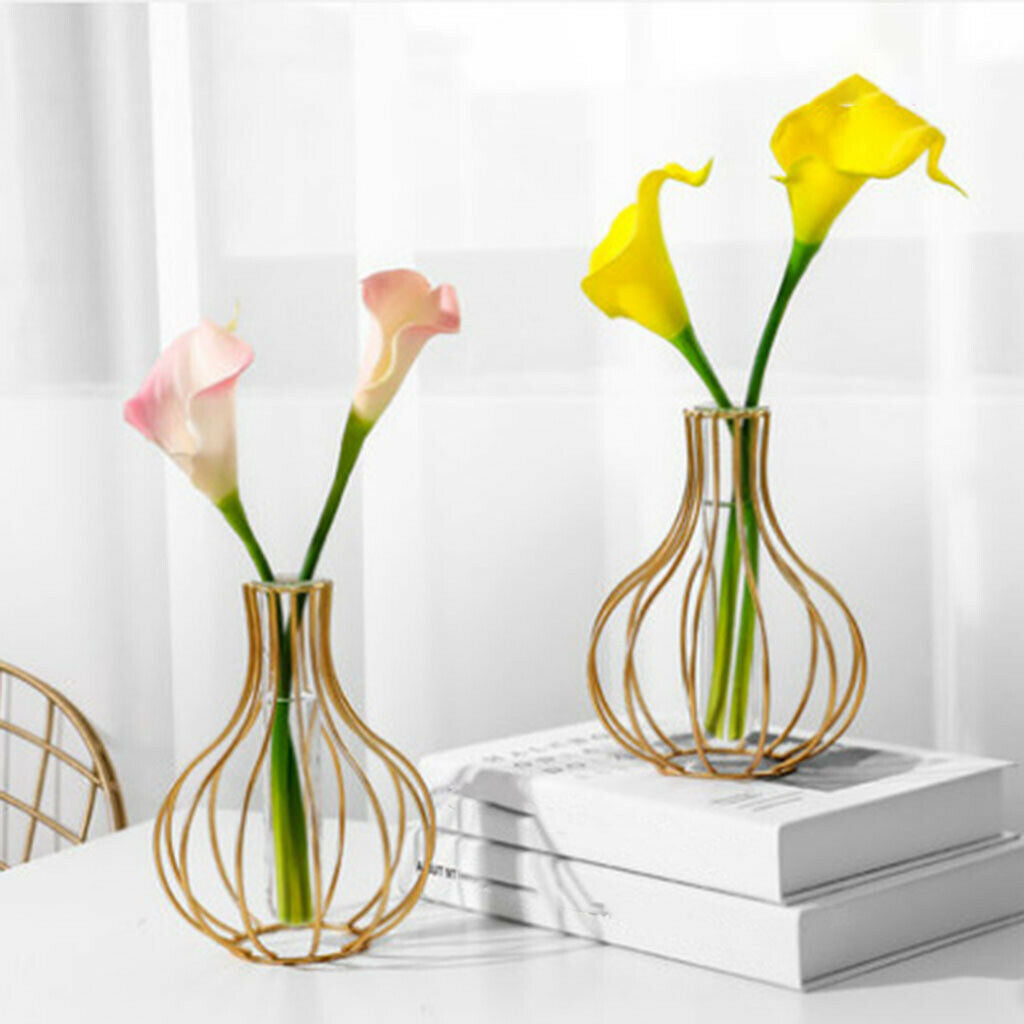 Iron Flower Vase Decorative Hydroponic Flower Planter Pot Indoor Decoration