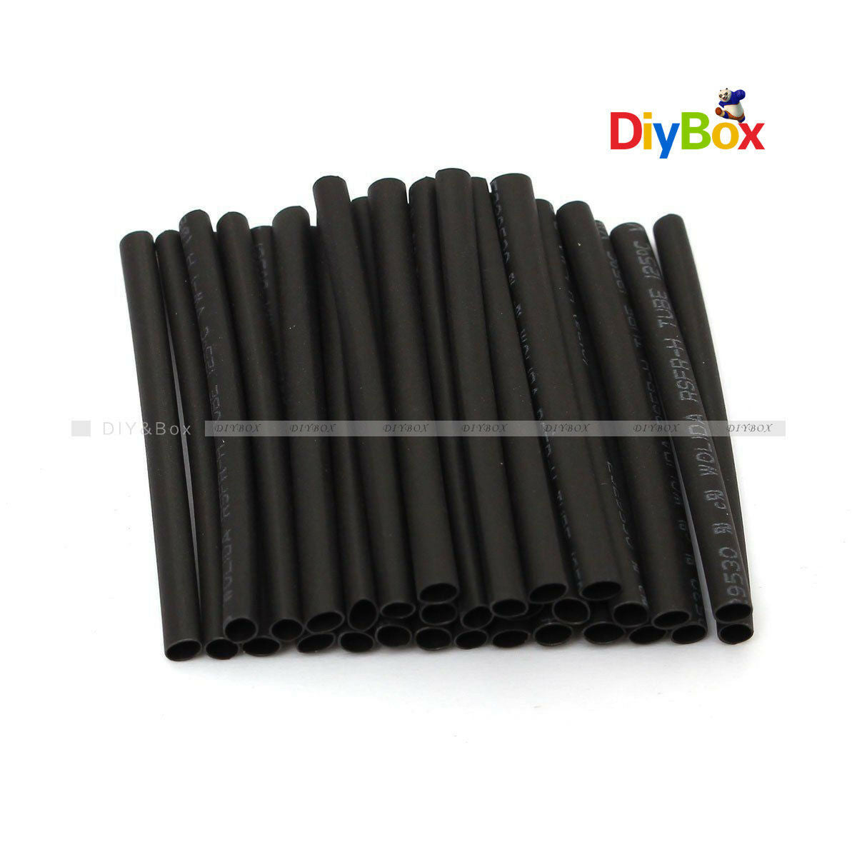 127Pcs2:1Black Polyolefin Heat Shrink Tubing Electrical Cable Sleeve Wire 7 Size