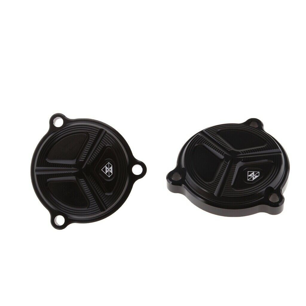 2 pieces Oil Cap Fuel Filter Cover Motorbike for Benelli TNT125 TNT135 Black