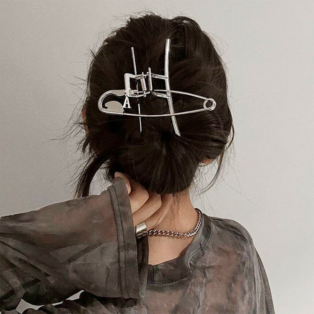 Women Lady Large Metal Hair Claw Clasp Formal Hair Clip Jaw for Thick Hair
