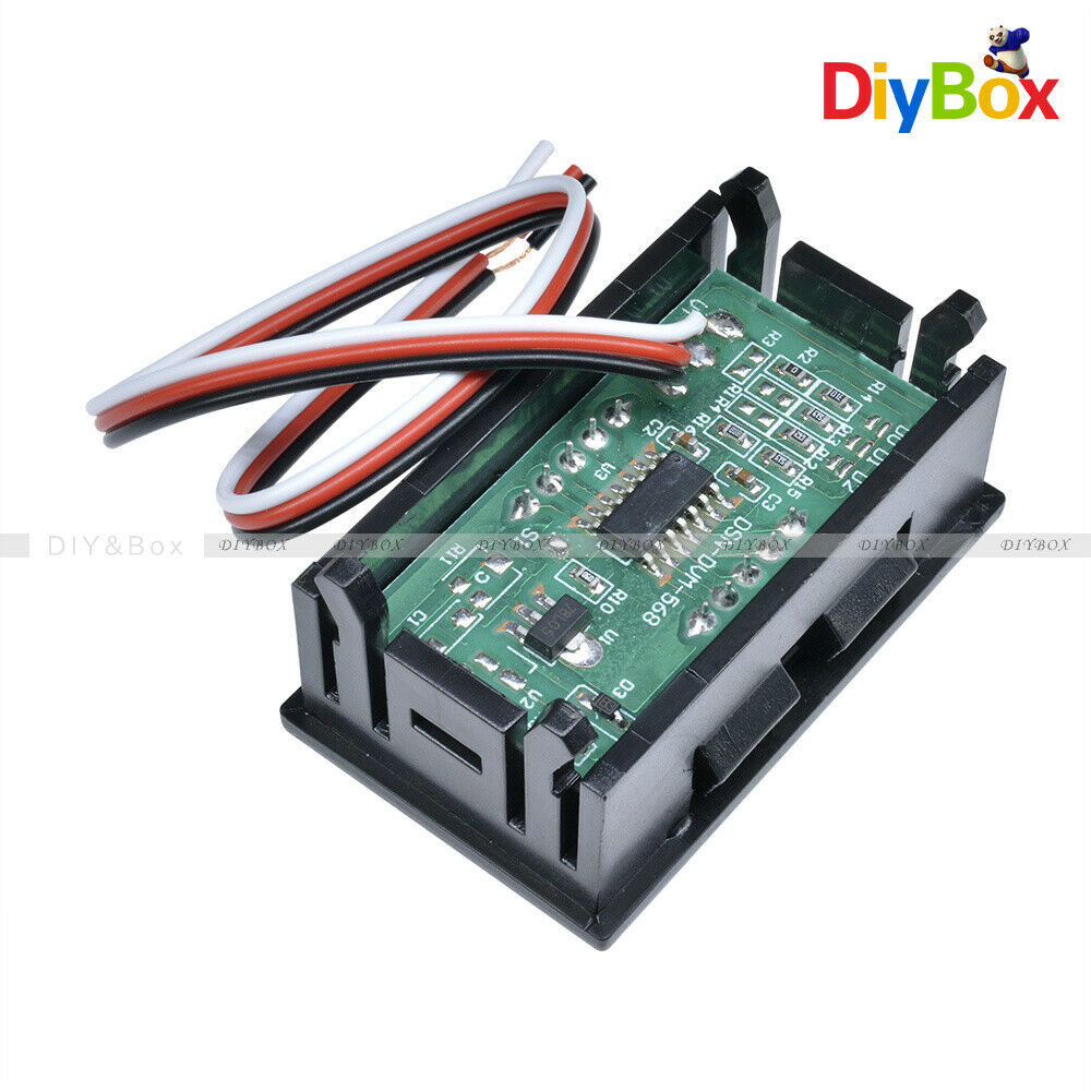 Three wire Red LED Panel Meter Mini Digital Voltmeter DC 0V To 99.9V