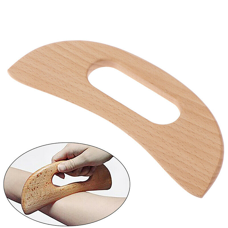 Wooden Deep Tissue Scraping Massage Tool Trigger Point Massager Full Bo.l8