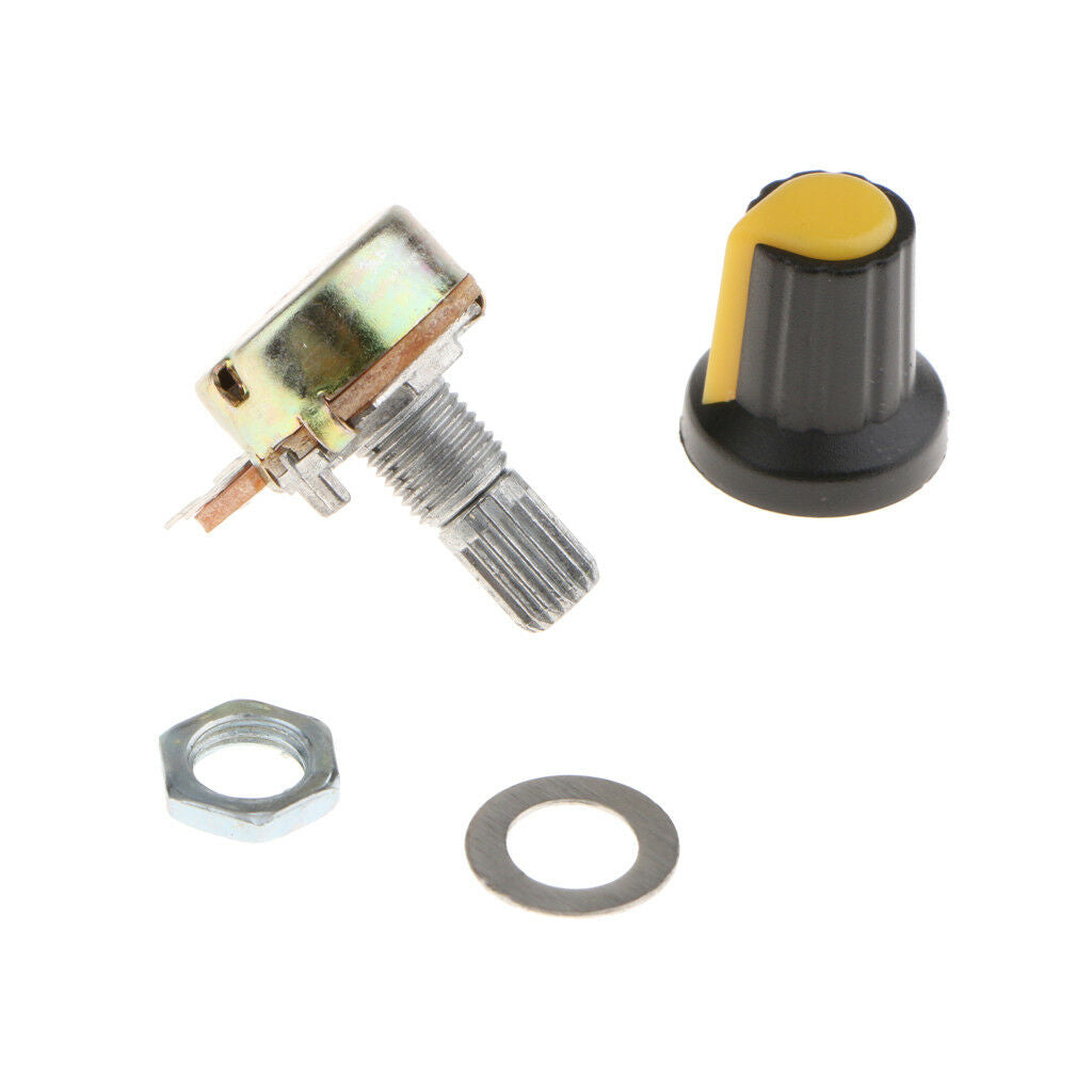 5Pcs 10K OHM Linear Taper Rotary Potentiometer Pot Top Adjustment
